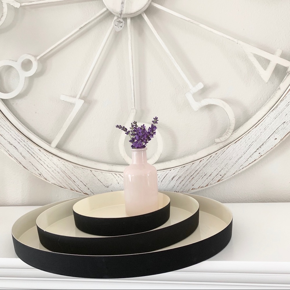 3 piece Metal Tray Set